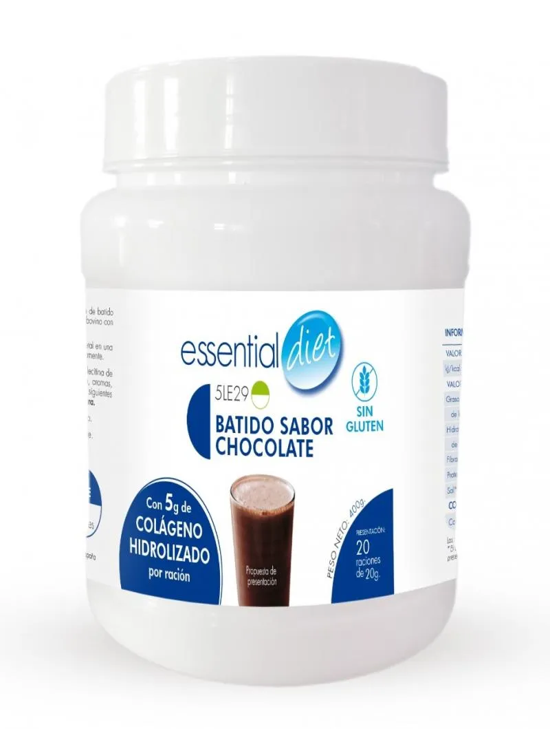 Batido sabor chocolate con colágeno formato económico (20 raciones).-5LE29